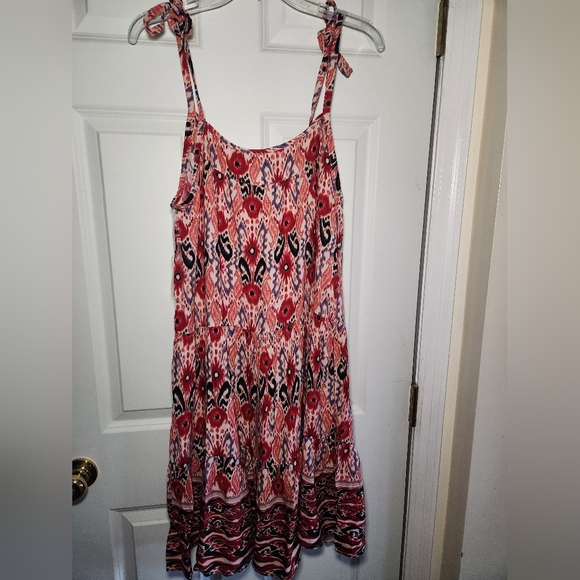 BeachLunchLounge NEW Skylar Paisley Floral Sundress Coral Red  NWT Womens Small - Picture 1 of 10